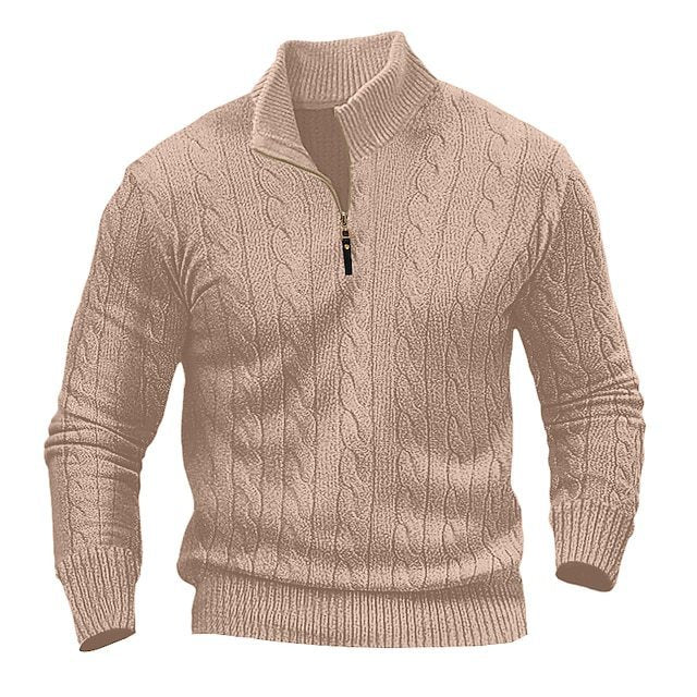 Men's Long-sleeved Zipper Sweater