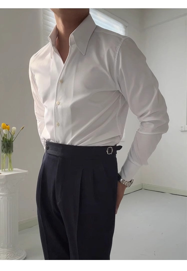 Spring Italian One-Piece Collar Shirt Casual Busines