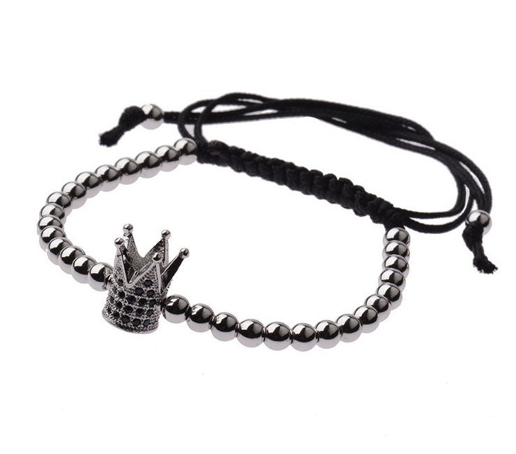 Ball Beads Braiding Macrame Bracelet For Men's Jewelry
