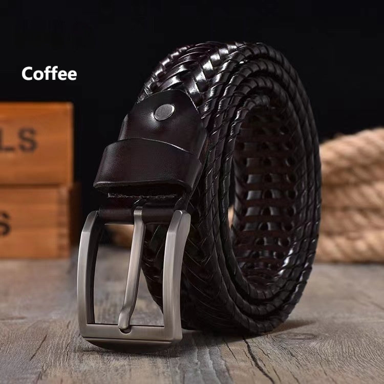 Leather Pin Buckle Handmade Pant Trendy Casual Belt