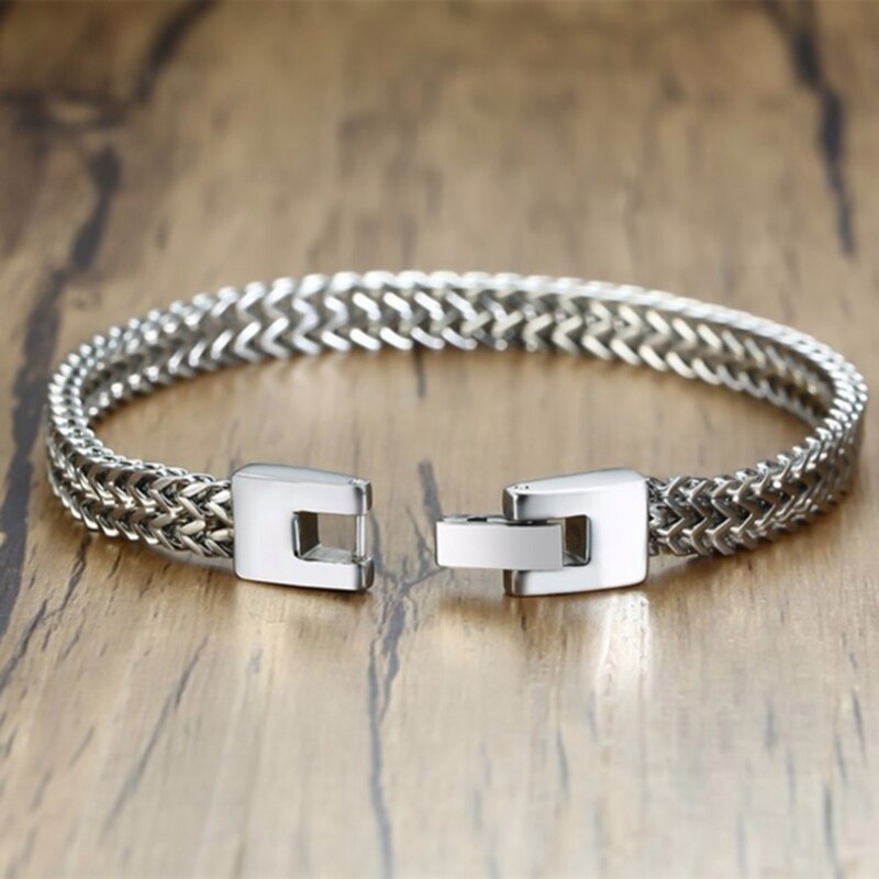 Stylish Stainless Steel Chain Bracelet For Men's Charm