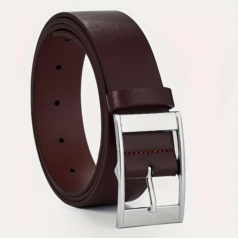 All-matching Men's Belt Pin Buckle Microfiber Eyelet