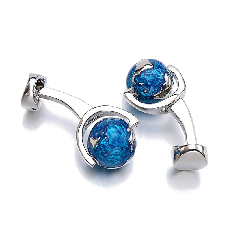 Fashionable Formal Earth Rotatable Cufflinks