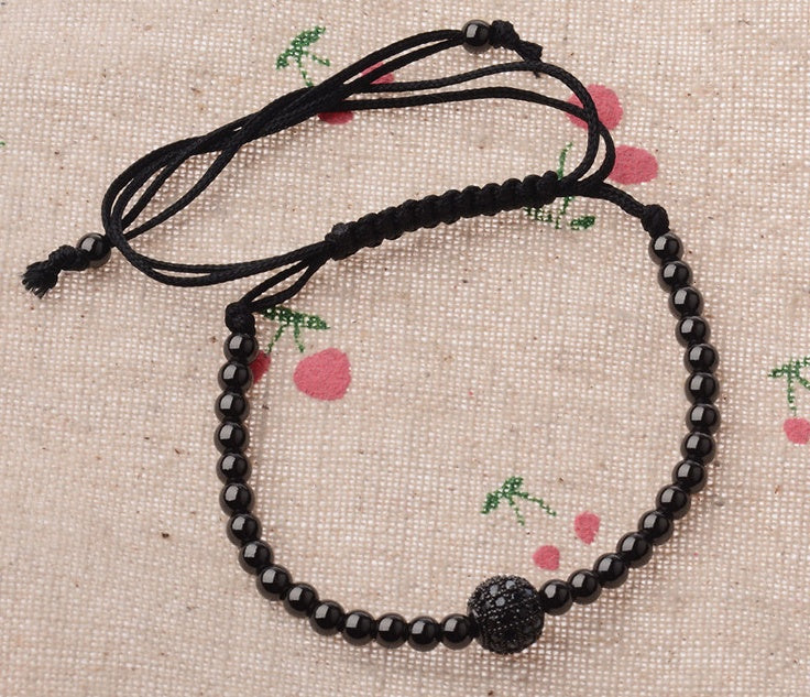 Ball Beads Braiding Macrame Bracelet For Men's Jewelry