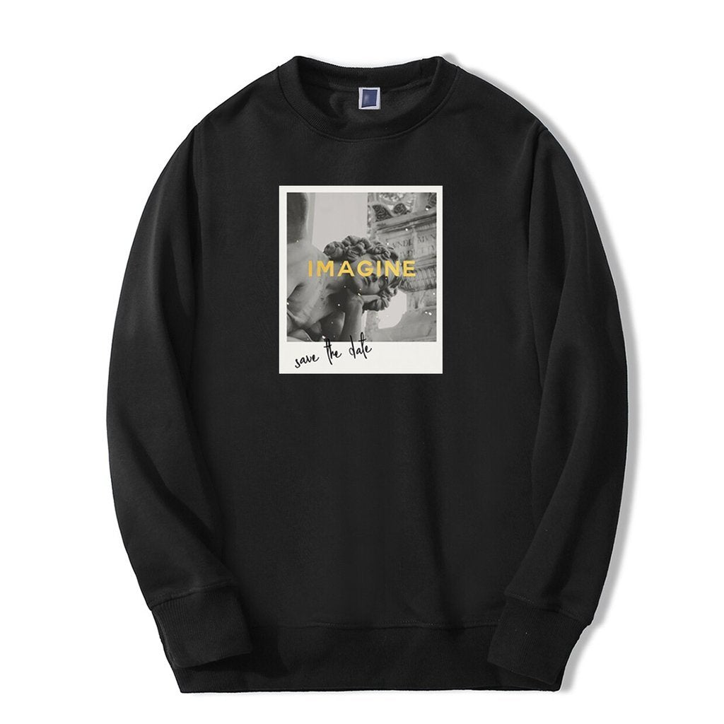 Printed crew neck sweatshirt