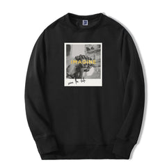Printed crew neck sweatshirt