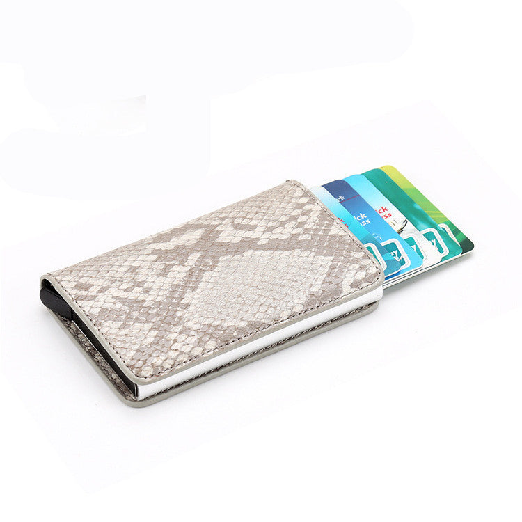 PU Automatic RFID Multi-Function Card Holder