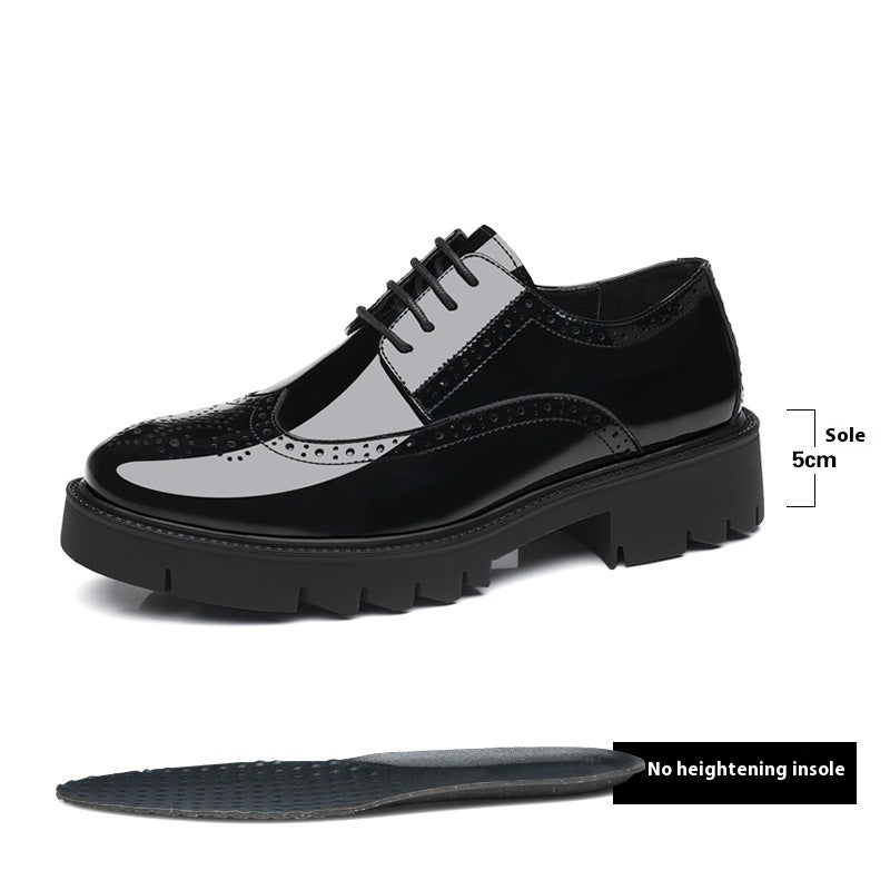 Men's Comfortable Brogue Leather Dress Shoes – Carved Formal Style