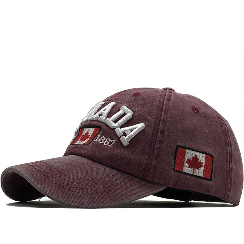 Canadian Flag Baseball Cap – Unisex Outdoor Sports Hat