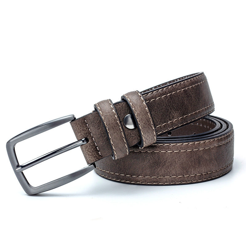 Men's Vintage Belt For Casual Jeans Luxury Split Leather Belt