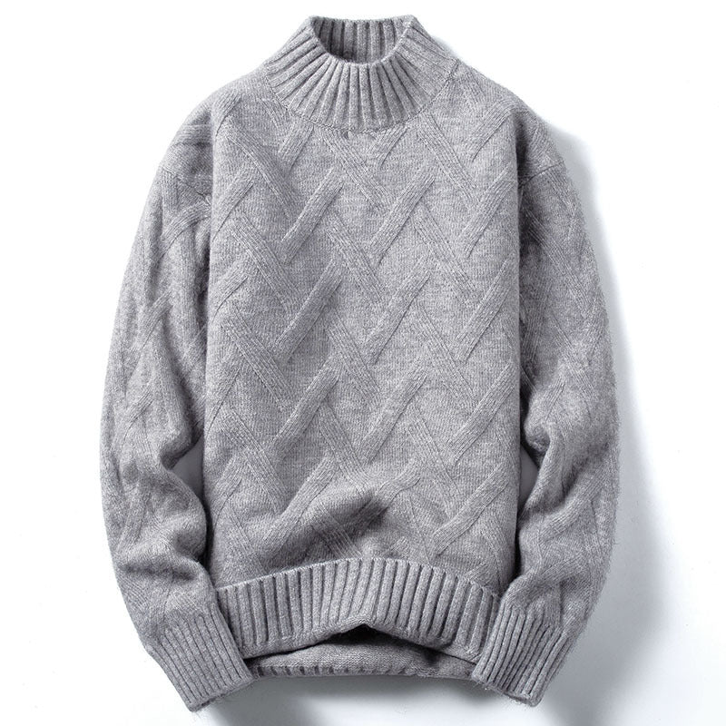 Men's Half Turtleneck Loose Knit Sweater
