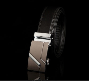 Men's Leather Business Belt With Buckle