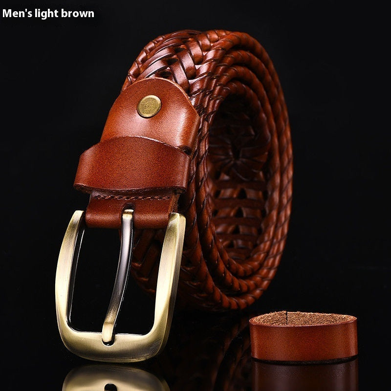 Leather Pin Buckle Handmade Pant Trendy Casual Belt