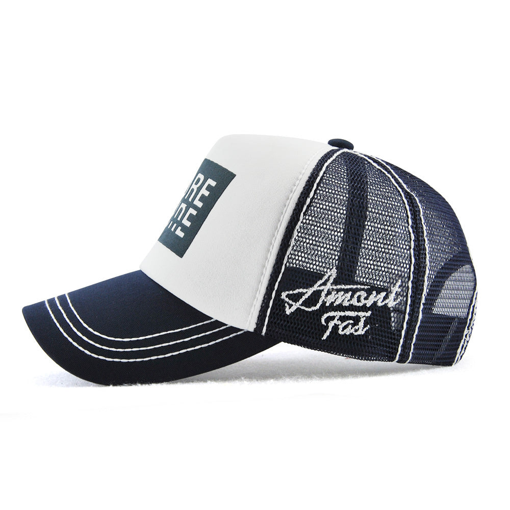 Trucker Mesh Baseball Cap – Stylish Embroidered Letter Print Hat For Men
