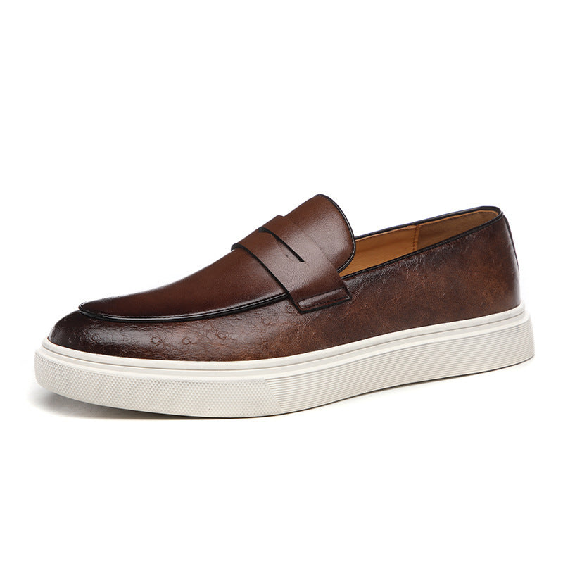 Men's Breathable British Style Loafers – Classic Casual Slip-On Dress Shoes