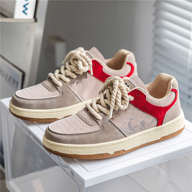 Men’s Outdoor Walking Sneakers – Stylish Lace-Up Flats