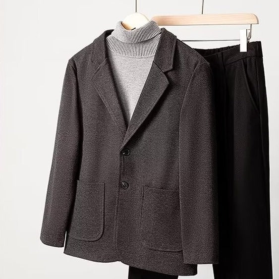 Autumn And Winter New Casual Woolen Small Business Suit Men