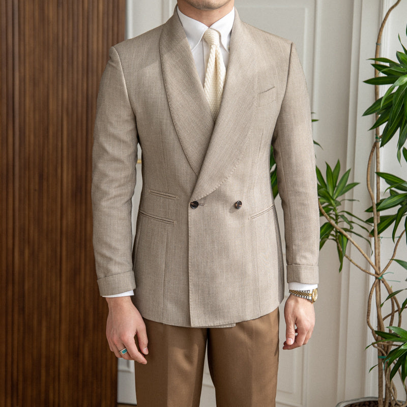 Double-Breasted Tuxedo Suit For Men