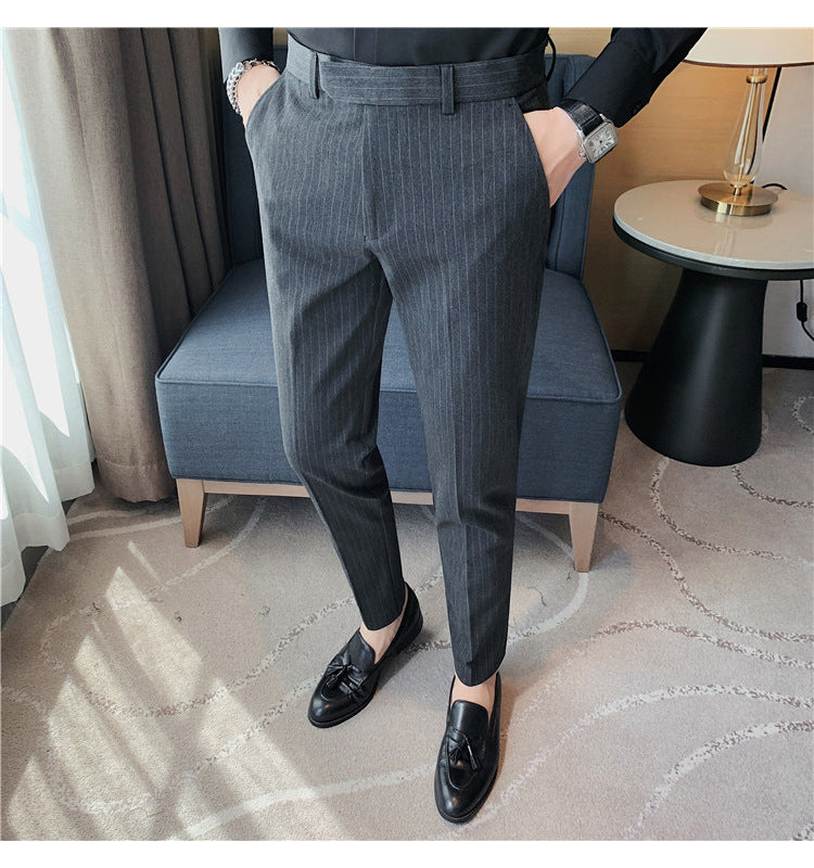 Slim Fit Quality Spring And Autumn Trousers Business Straight Pants