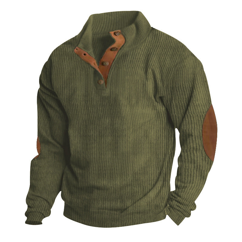 Casual Stand-Collar Long Sleeve Pullover Sweatshirt For Men