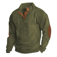 Casual Stand-Collar Long Sleeve Pullover Sweatshirt For Men