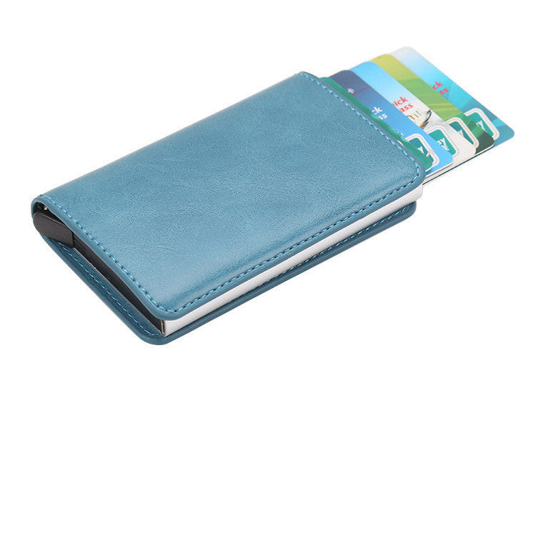 PU Automatic RFID Multi-Function Card Holder