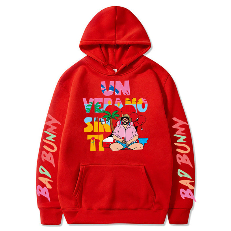 Bad Bunny Sweatshirt Hoodie Casual For Men