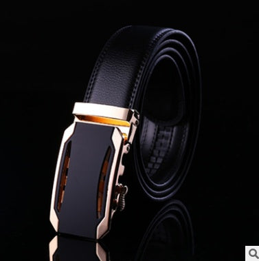 Men's Leather Business Belt With Buckle