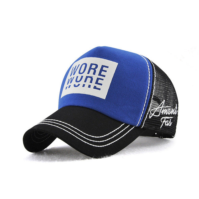 Trucker Mesh Baseball Cap – Stylish Embroidered Letter Print Hat For Men