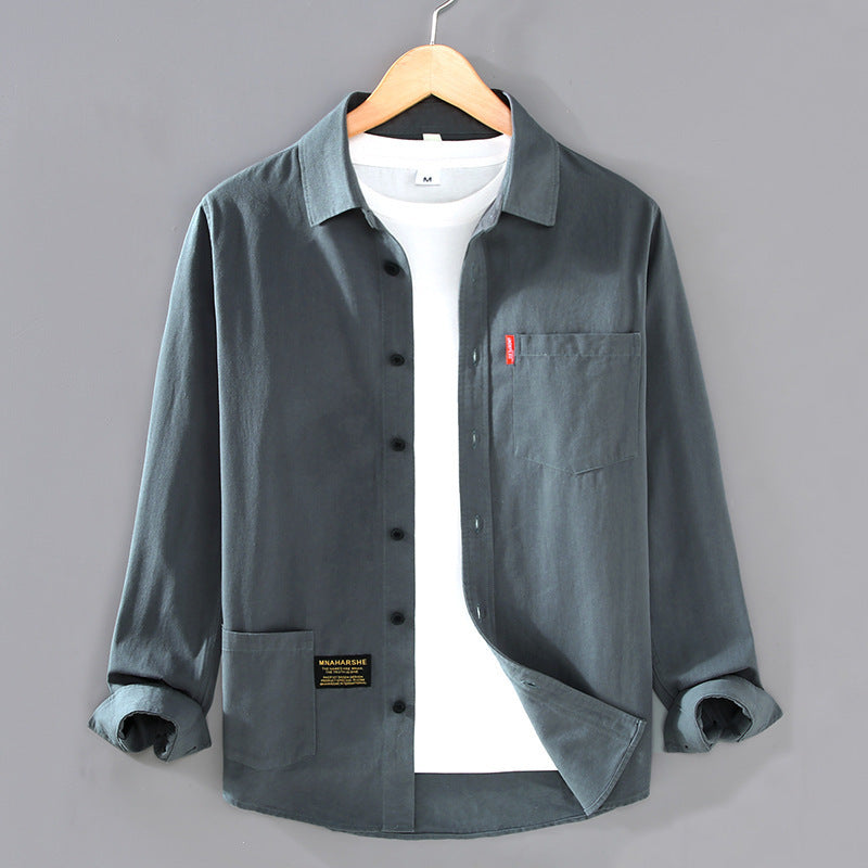 Casual Cotton Shirt Men's Long Sleeve