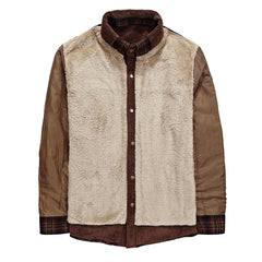 Men's Winter Thicken Warm Fleece Pure Cotton Plaid Jacket