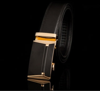Men's Leather Business Belt With Buckle