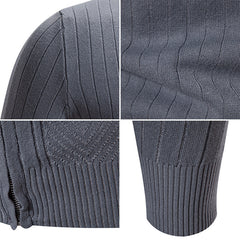 Solid Color Zipper Cardigan Coat For Men
