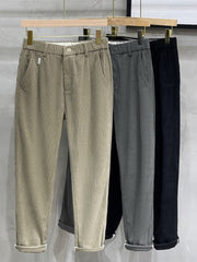 Autumn Elastic Waist Heavyweight Corduroy Casual Pants For Men