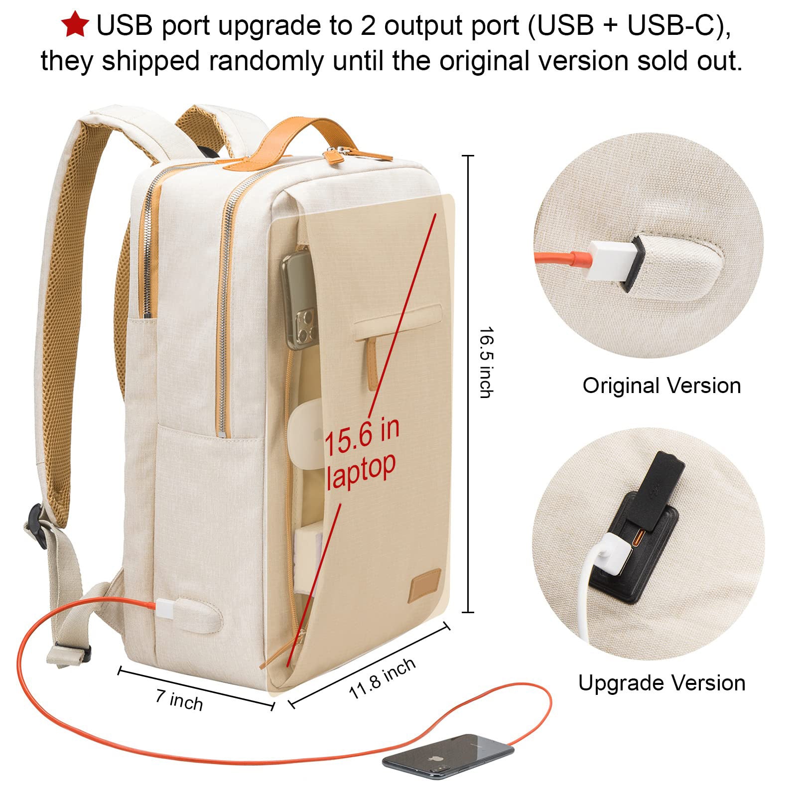 New Backpack Multifunctional Computer Travel Bag For Men With USB