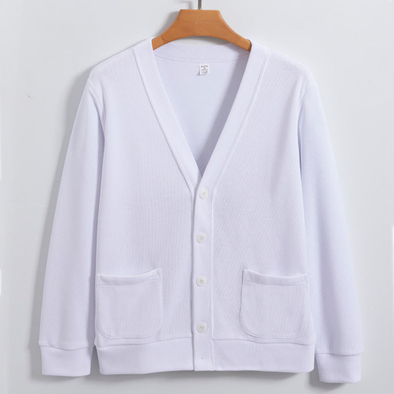 Washable Cotton V-neck Sweatshirt Men