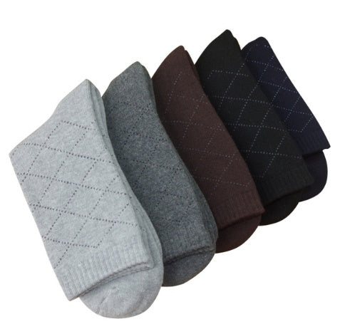Men's Winter Thicken Warm Terry Socks Business Casual Thermal Cotton Socks