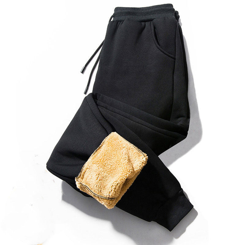 Lamb Cashmere Thickened Casual Straight Pants For Men