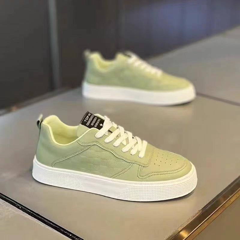 Men’s Casual Plaid Lace-Up Sneakers