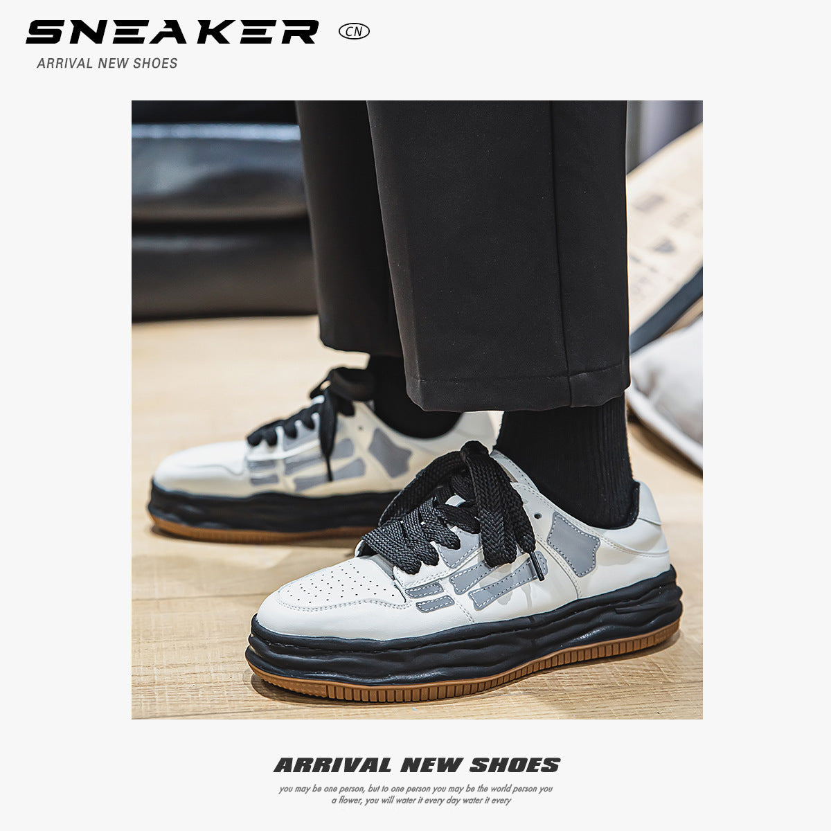 Men’s Reflective Retro Platform Sneakers