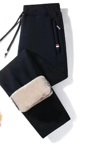 Lamb Cashmere Thickened Casual Straight Pants For Men