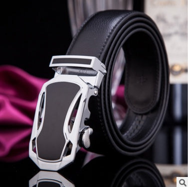 Men's Leather Business Belt With Buckle
