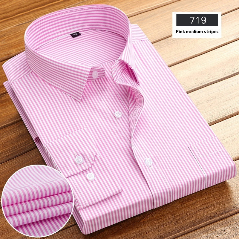 New Business Striped Spring And Autumn Men's Long-sleeved Shirt