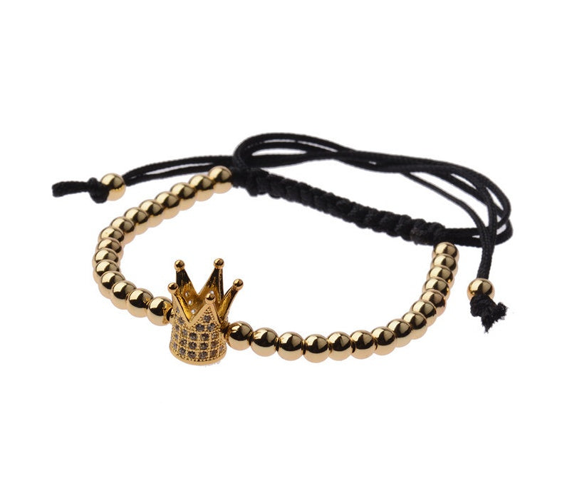 Ball Beads Braiding Macrame Bracelet For Men's Jewelry
