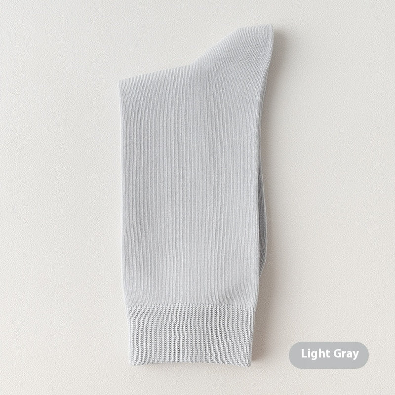Mid-Calf Spring And Autumn Pure Cotton Men's Business Socks