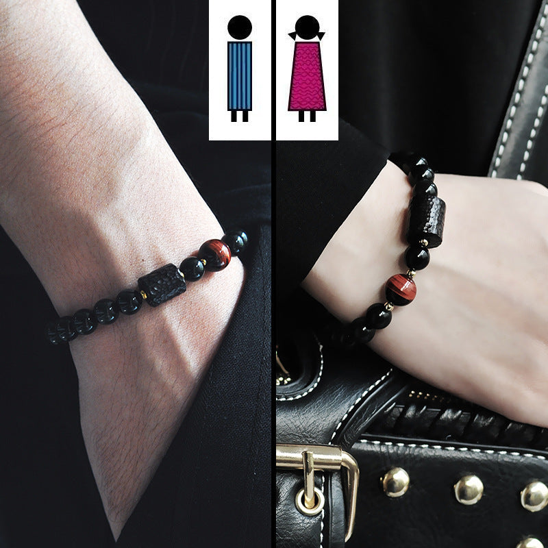 Crystal Stylish Obsidian Bracelet For Men