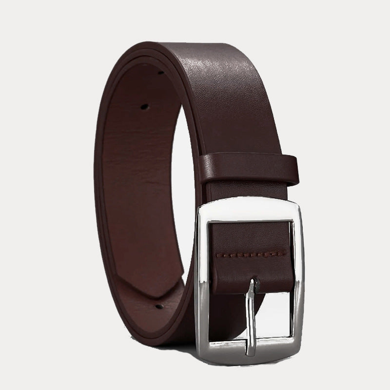 All-matching Men's Belt Pin Buckle Microfiber Eyelet