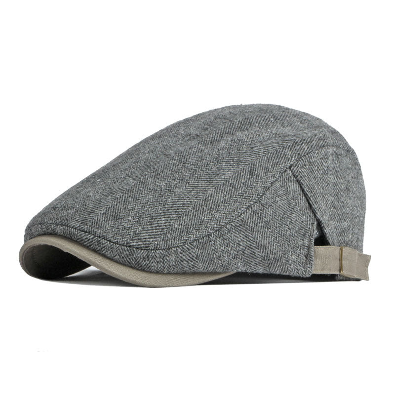 Casual Style Retro Literary Cotton Beret Hat For Men