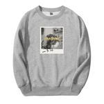 Printed crew neck sweatshirt
