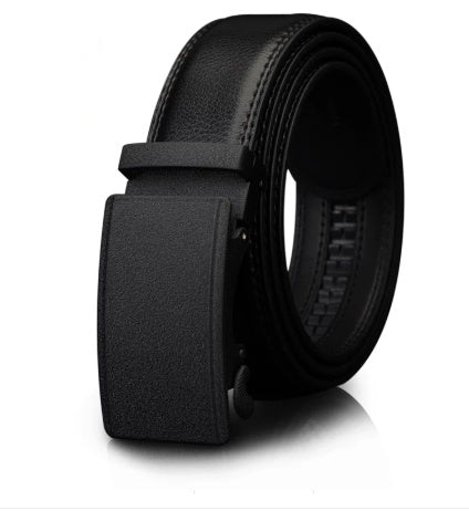 Automatic Business Buckle Two-layer Cowhide Belt Men